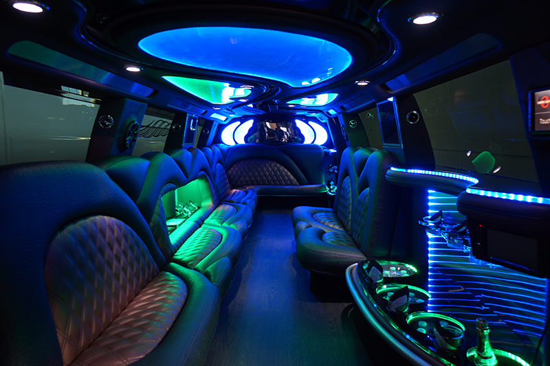 Cadillac limo interior